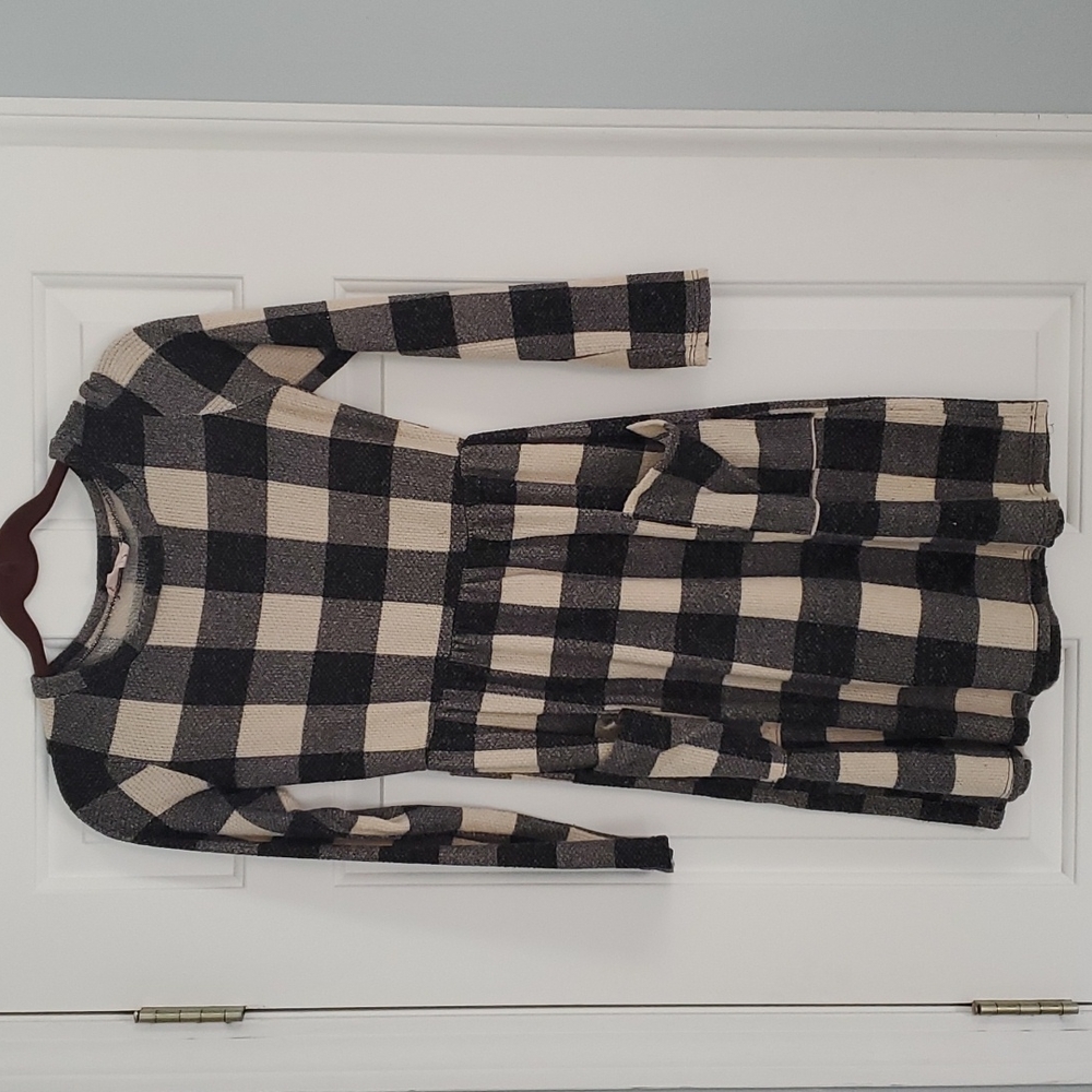 Flannel buffalo plaid dress